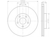 Тормозной диск для FORD KUGA II (DM2) 1.5 EcoBoost 2014-, код двигателя M8MA, V см3 1499, кВт 110, л.с. 150, бензин, Brembo 9946814